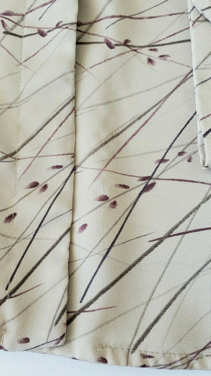 Vintage Women’s JONES WEAR 1980’s Abstract Brown Button Down Career Blouse SZ 10