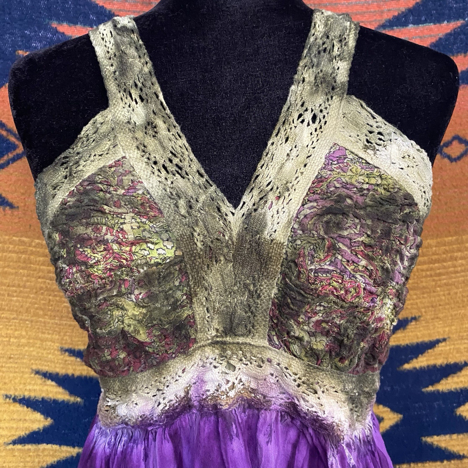 90’s/Y2K Sol Clothing Hippie Boho Tie Dye Cotton Summer Dress. Medium. Festival