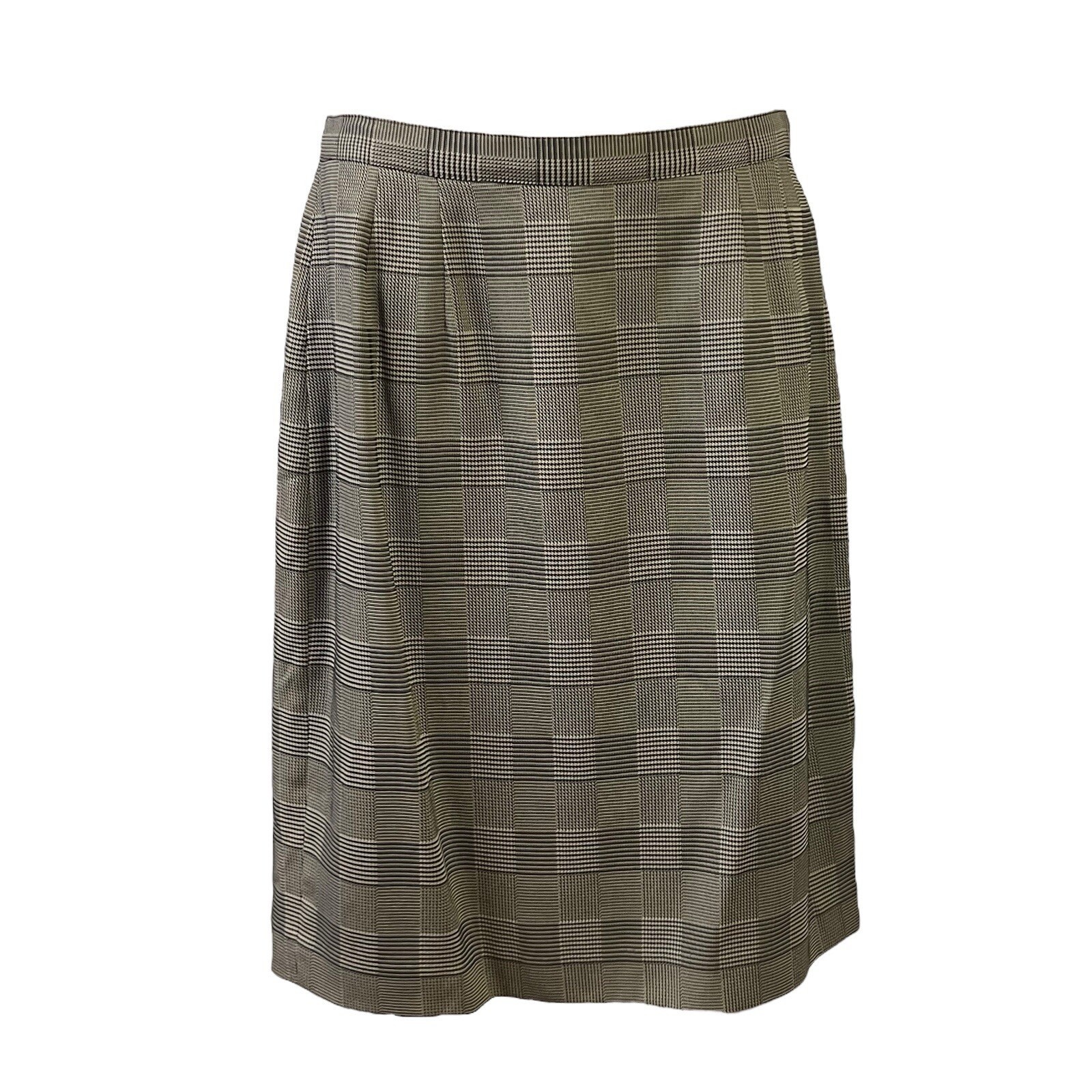 Petite Sophisticate 2PC Suit Set 10P Grey Black Plaid Vintage Classic Career