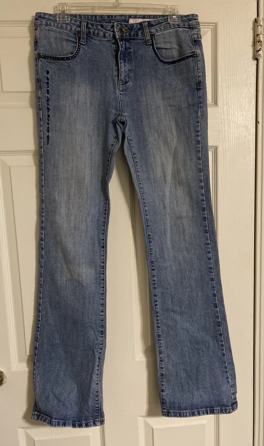 Akdmks Jeans Juniors Women’s 14 Y2K Vintage 32×33 Light Wash Blue Grunge Skater