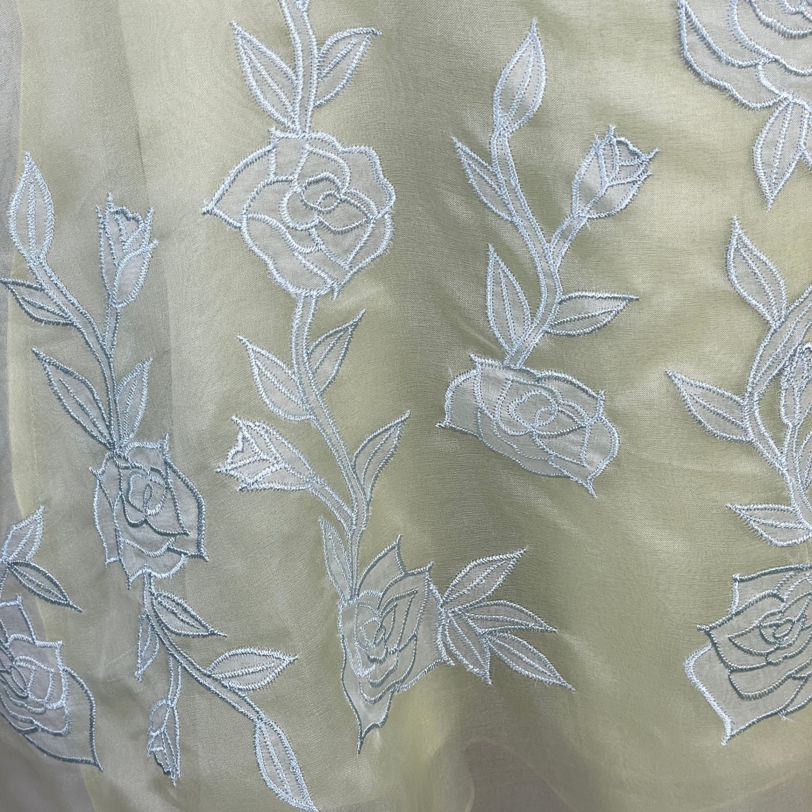 Vintage Watters & Watters Silk Tea Party Dress 10 Ethereal Embroidered Cocktail
