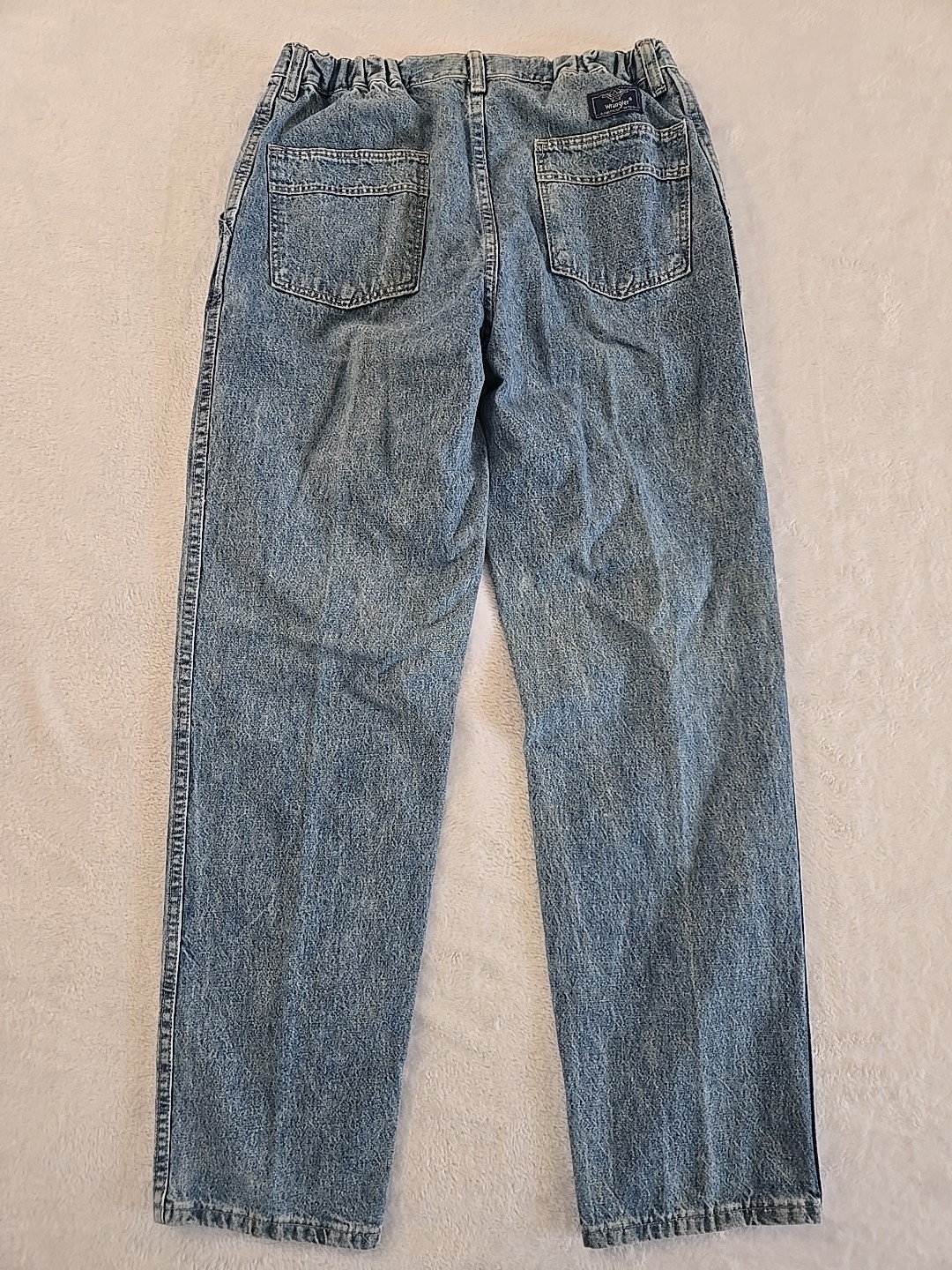 Wrangler Vtg 1997 American Hero Pleated Denim Jeans Womans Sz 30×30 USA Relaxed