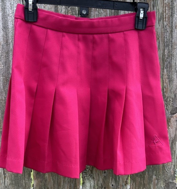 Le Coq Sportif Pink Pleated Tennis Skirt Preppy Athleisure Size 8 Pickleball