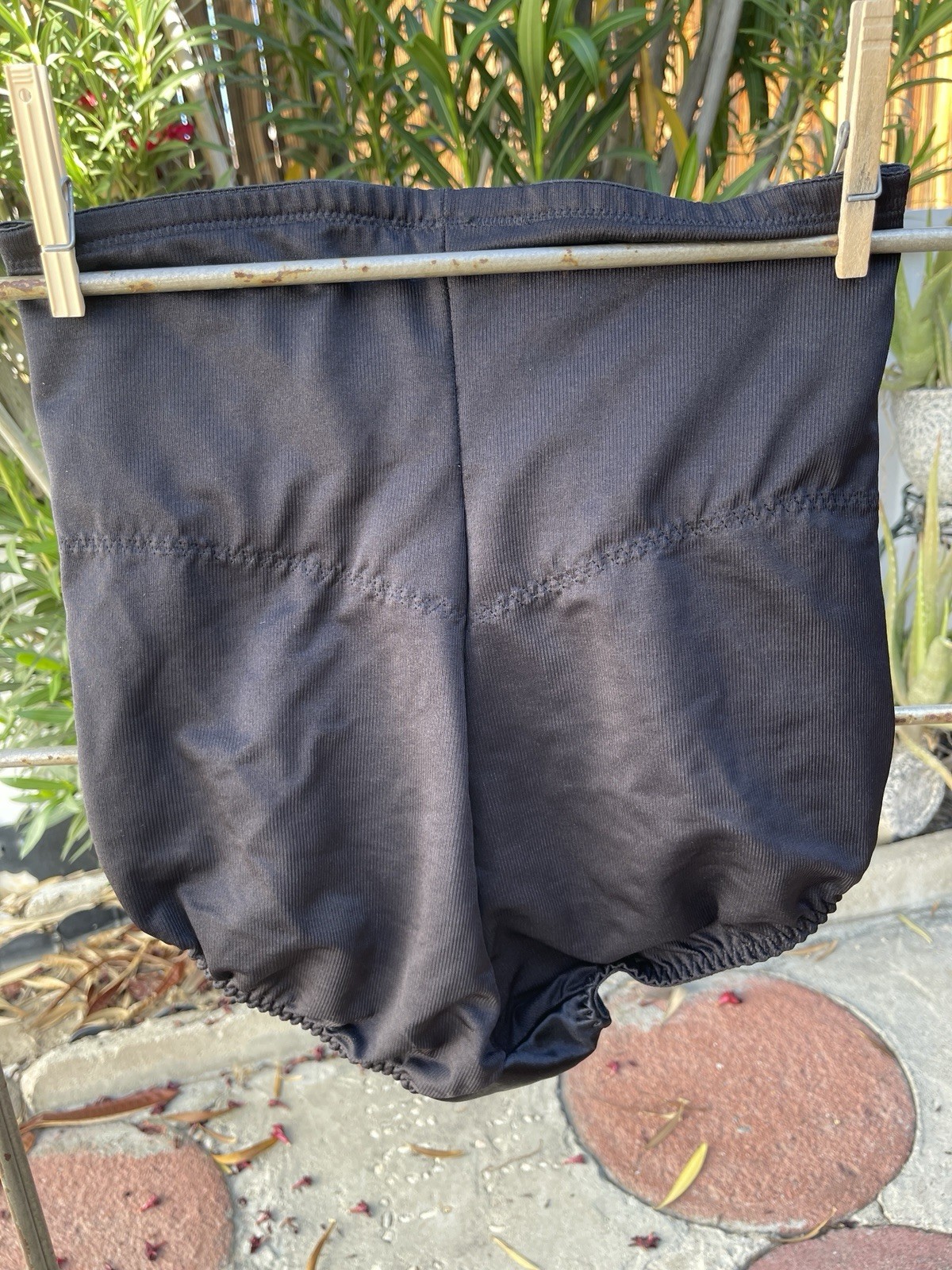 Vintage Black Spandex Waist Eliminator Smoothie Panty Girdle Shaper Size L