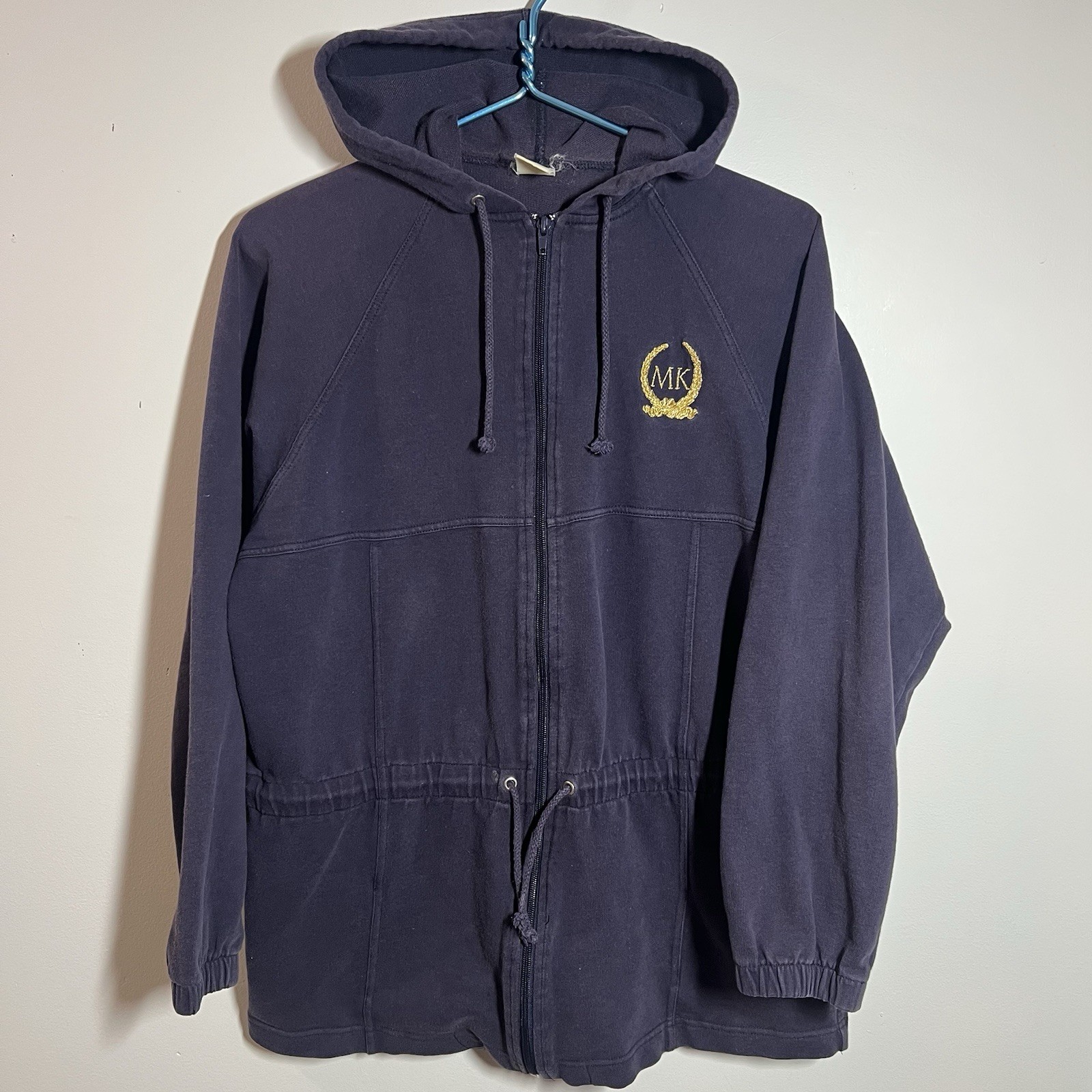 VTG Michael Kors Women’s Zip Up Hoodie Jacket Double Draw String Coat Y2K Rare