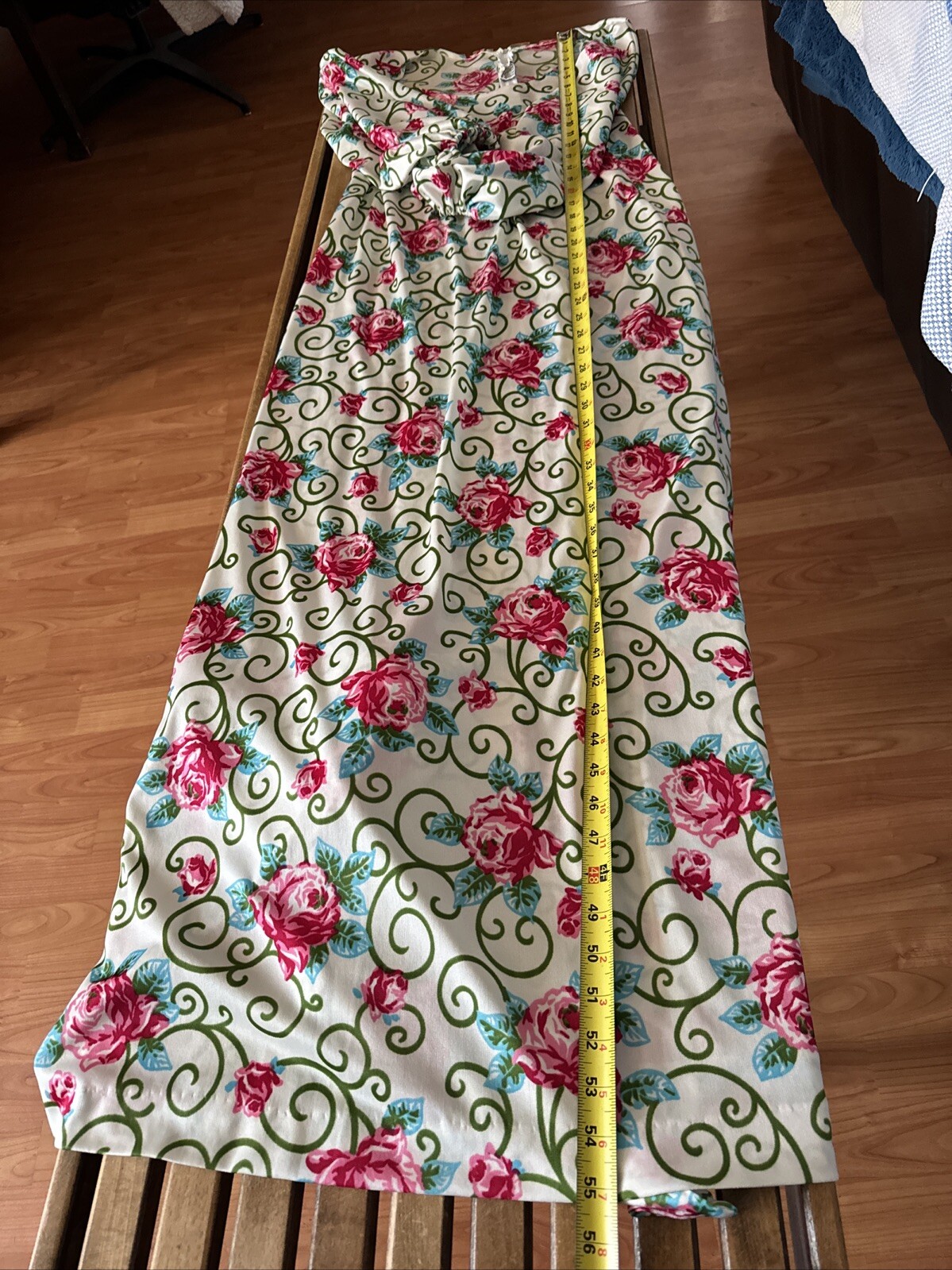 Vintage WILROY TRAVELLERS Floral Belted Maxi Dress Size 14