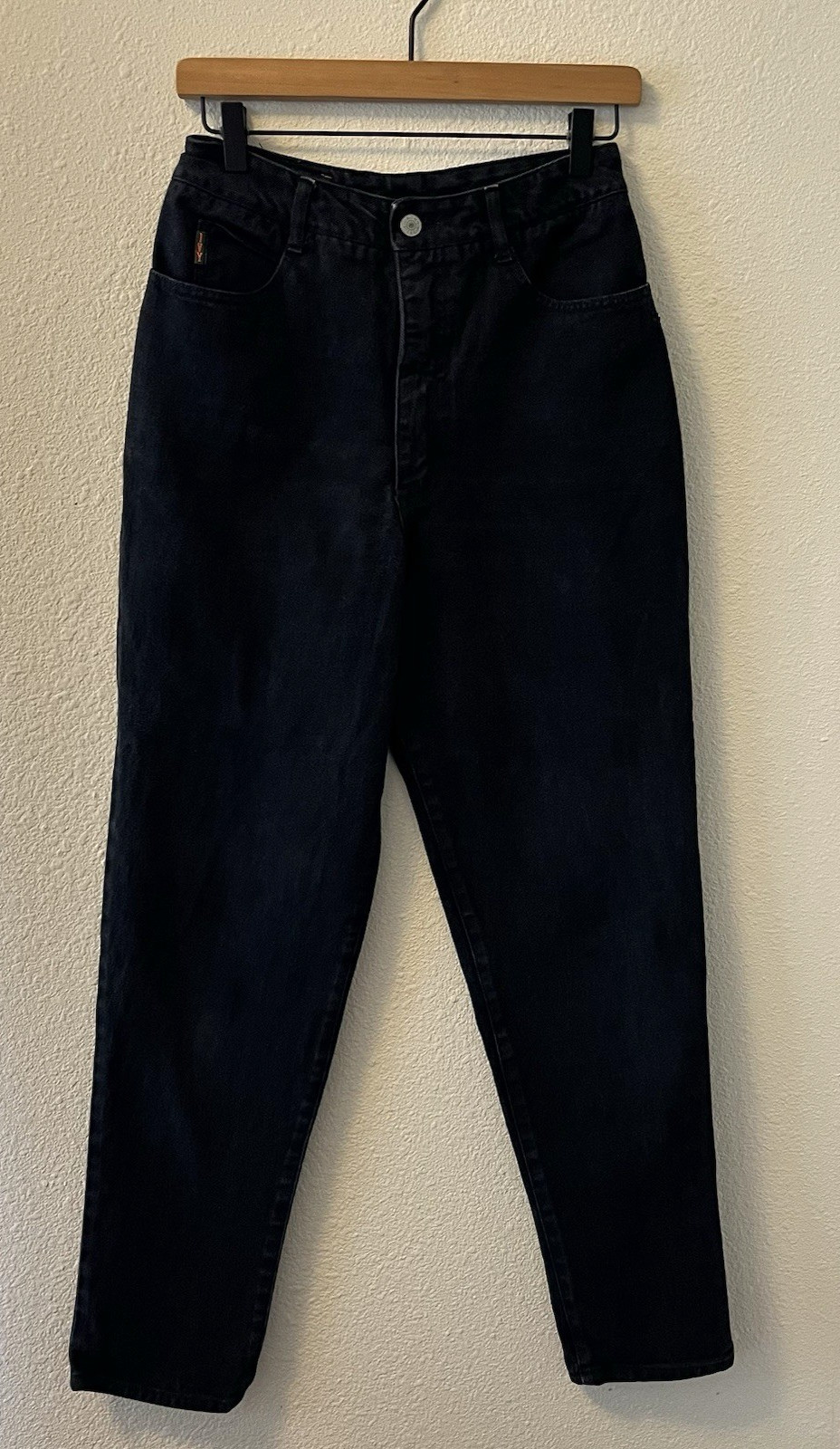 Vintage Ivy Brown Jeans Women’s 10 High Waist Tapered Leg Black Denim Casual
