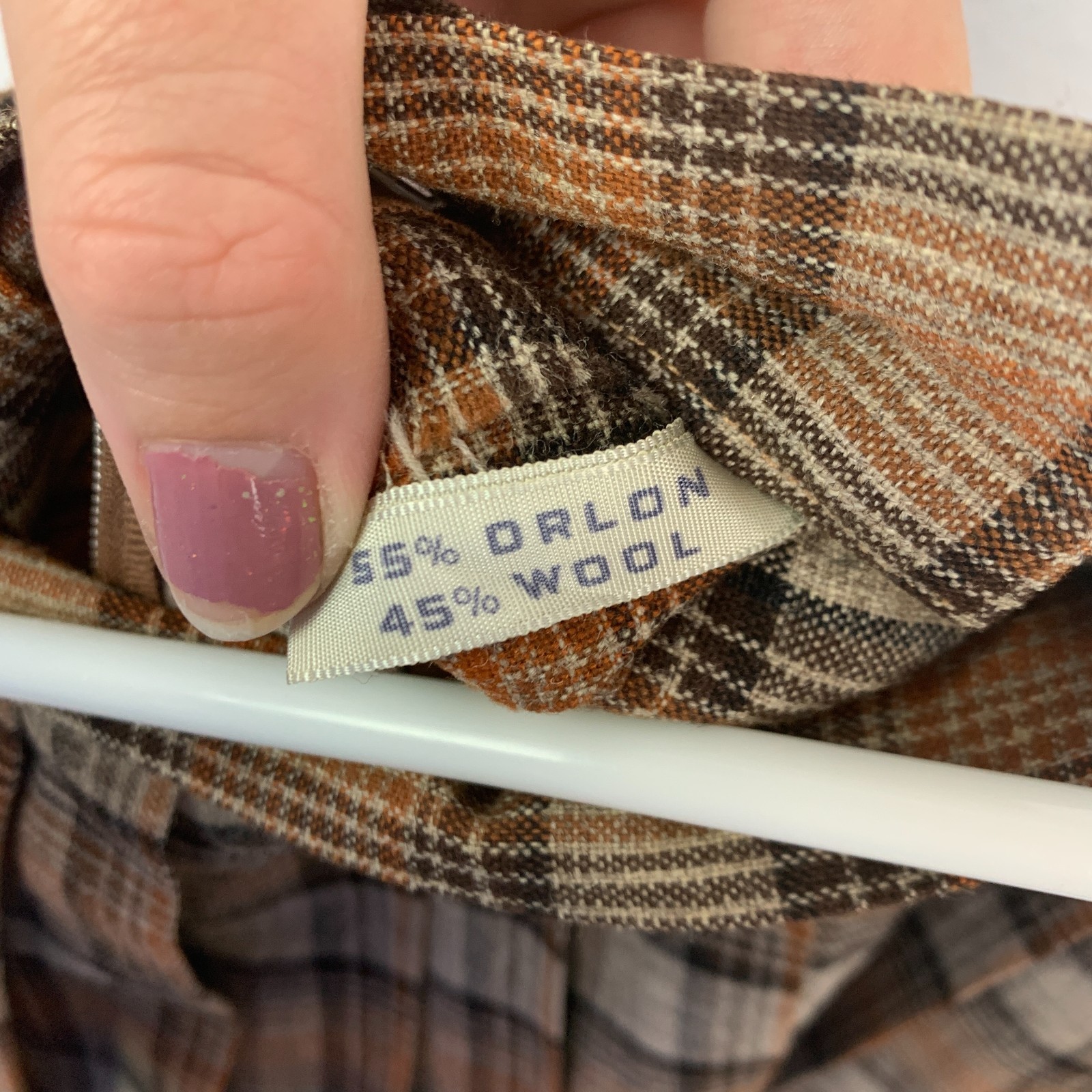 Vintage Lorette By Milliken Plaid Pleated Academia Orlon Wool Blend Skirt