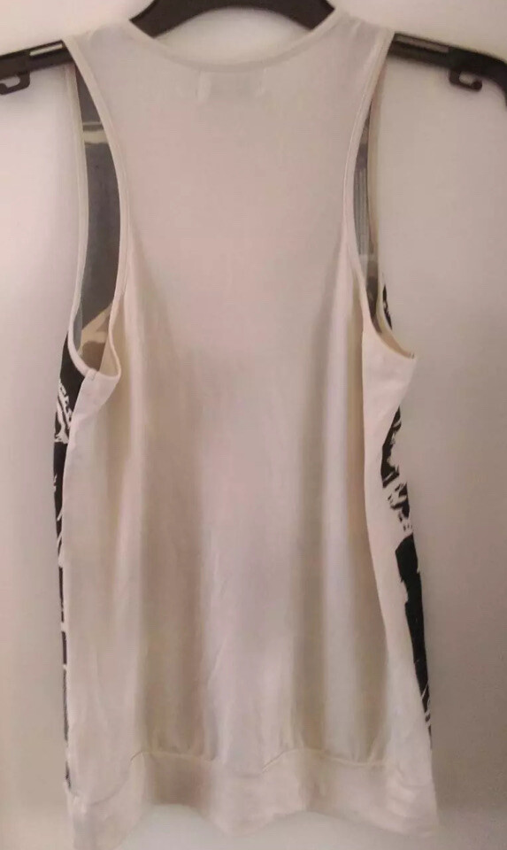 Vintage Sunny Girl Ladies round neck elastane cotton Tank Top S 10 great cond.