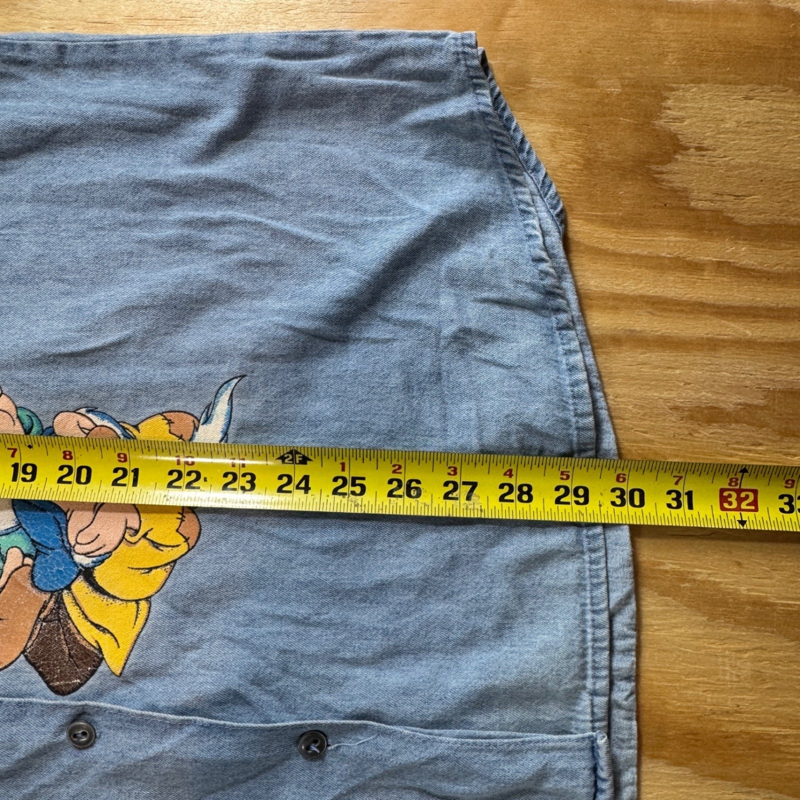 Vintage Disney Snow White Seven Dwarfs Denim Shirt Jerry Leigh Blue Women’s 20