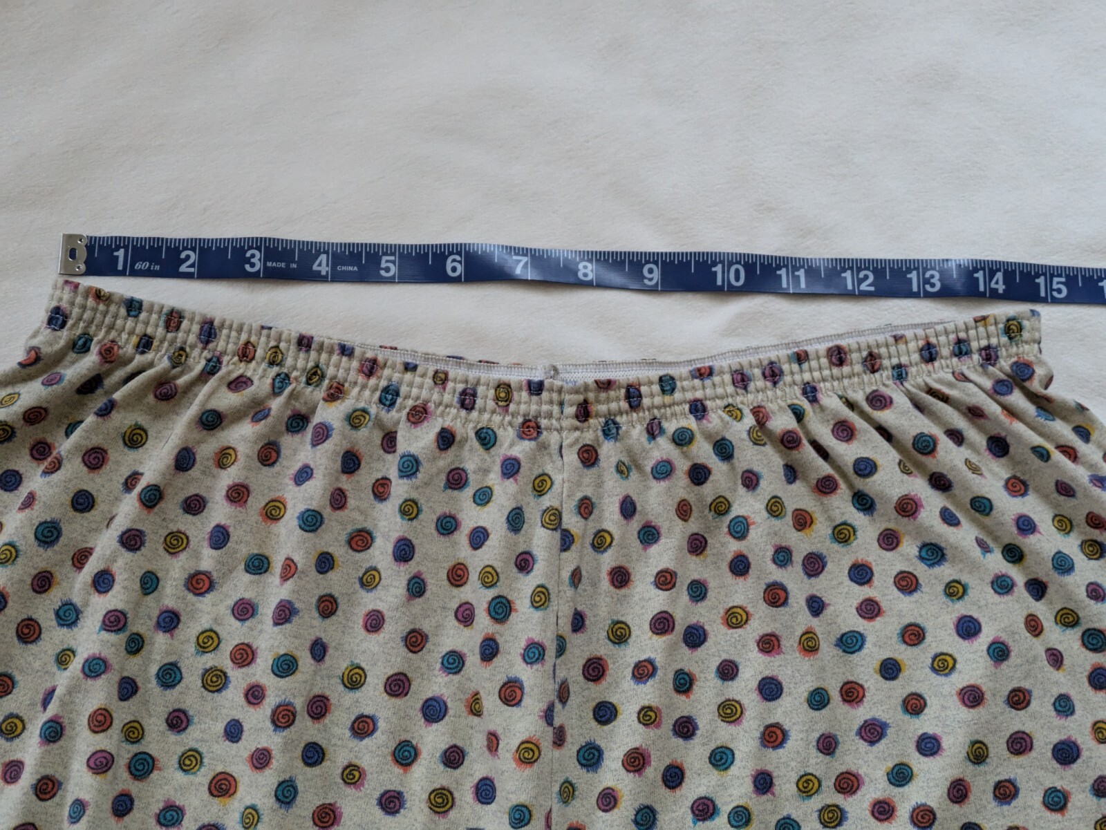 Vintage Single Stitch Short PJs Set Lady Lindsay Rainbow Swirls Women’s M