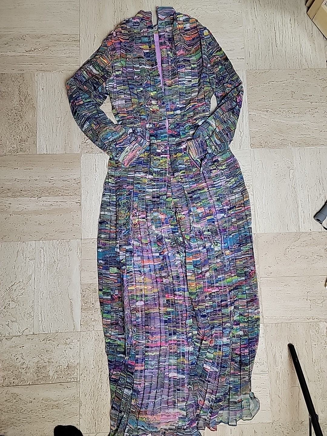 VTG MARITA by ANTHONY MUTO Psychedelic Marble Shirt Dress 1970s VTG Rare Sz S-M