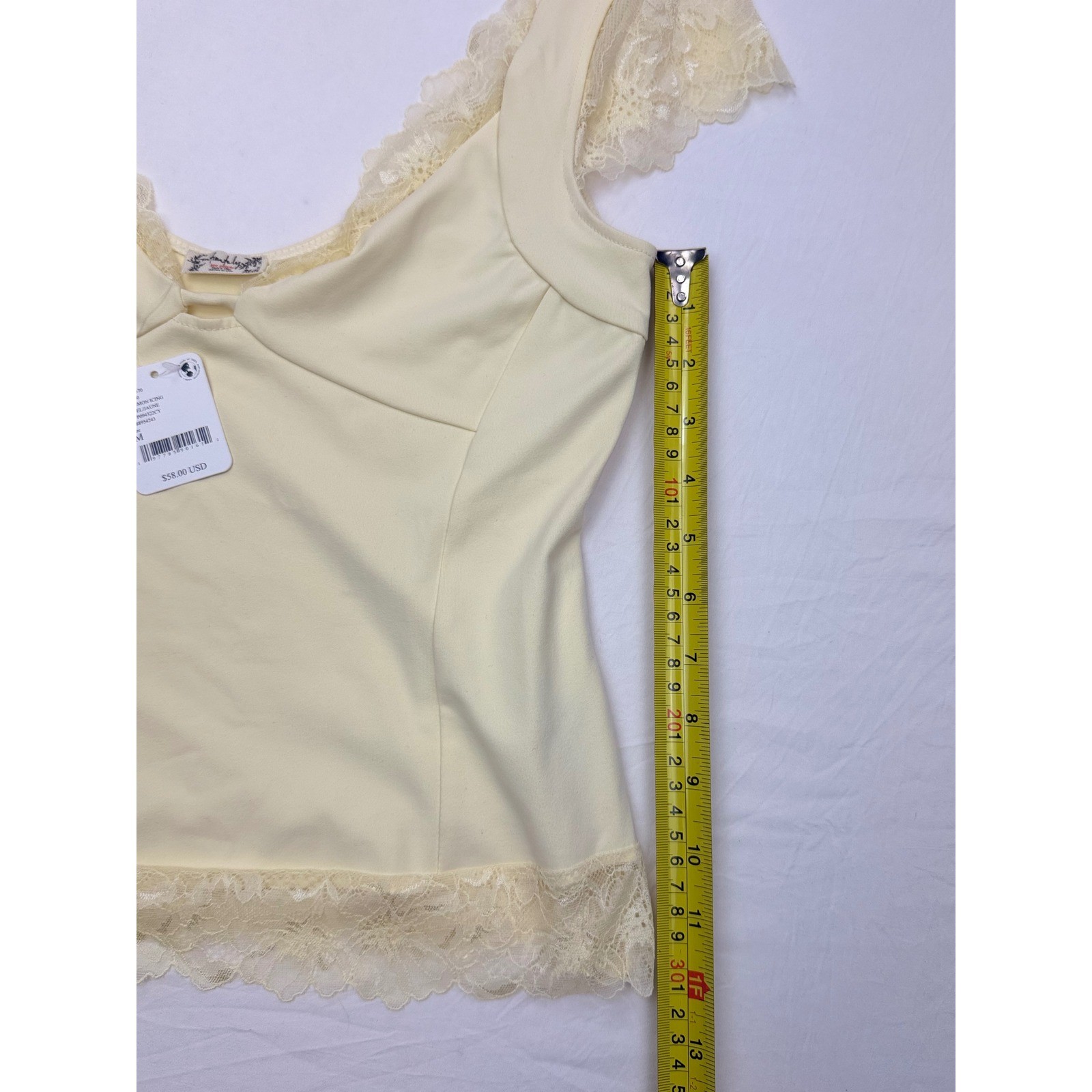 NEW Free People Lemon Icing Lace Cami