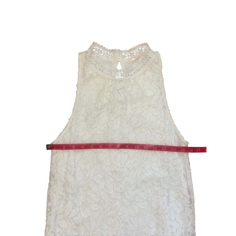 Sweet Love Pearl Lace Bridal Necklace white high neck classy elegance Sz Small