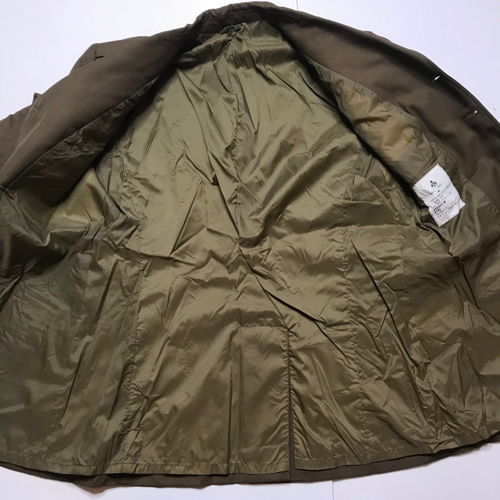 Vintage 1991 Army Khaki Green Jacket Size 16 Wool & Polyester ( VERY RARE ) New