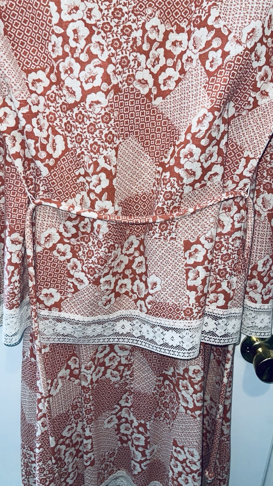 VTG 1970s SABA OF CALIFORNIA SIZE 8 S BOHO HIPPIE PROM DRESS 2 PC Cottagecore