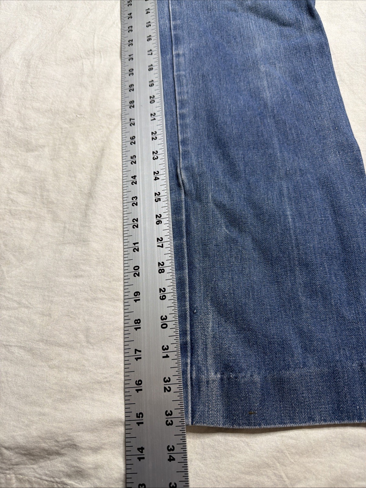 Vintage 70 1970s Jeans Boot Cut Calvary Style Women’s Denim Vtg 24X33