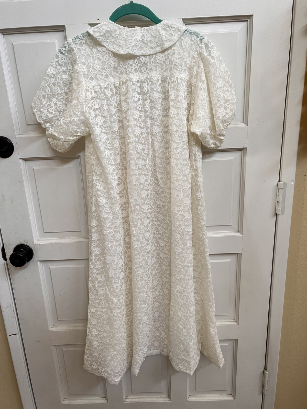 Vintage Mid-century 1960s 1970s ENDURO of CALIFORNIA Caftan Robe Dress Lace MCM