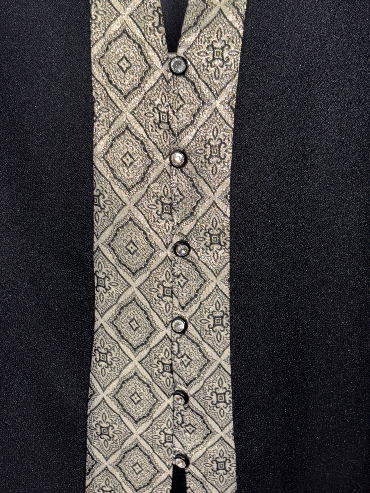 NEW UNWORN Vintage 1980’s VANNA WHITE COLLECTION Black And Gold Blazer Size 18