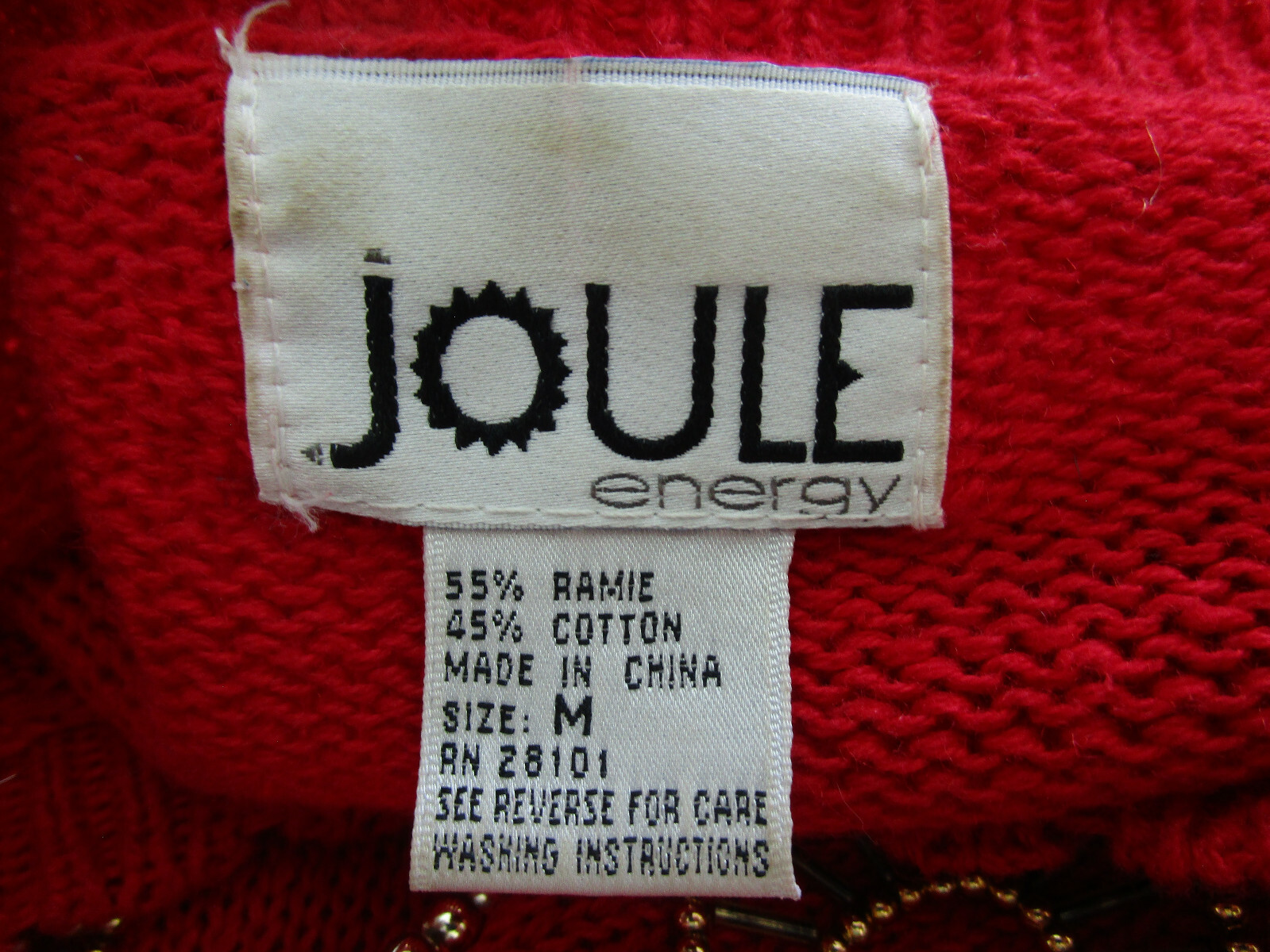 Vtg 80s Joule Jewel Embellished Ugly Christmas Party Beverly Goldberg Sweater M