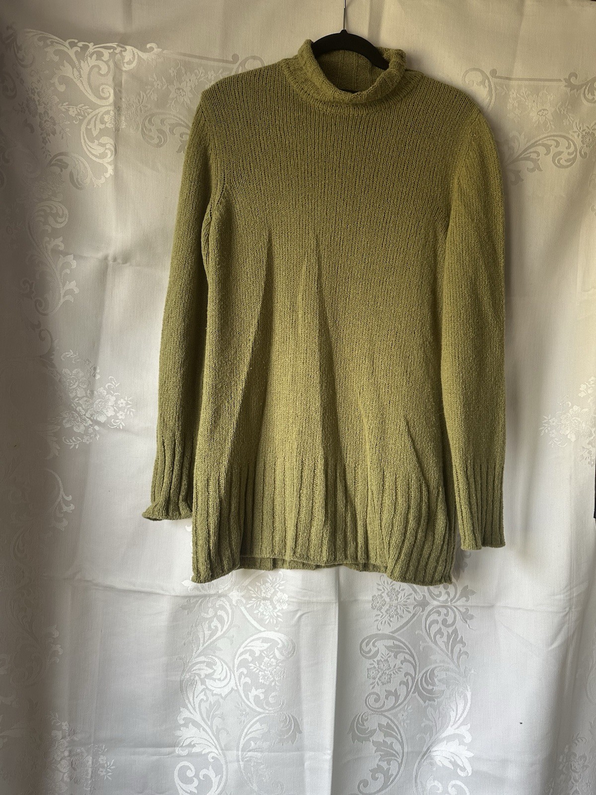 Vintage Lida Baday Lime Green Cashmere Blend Sweater