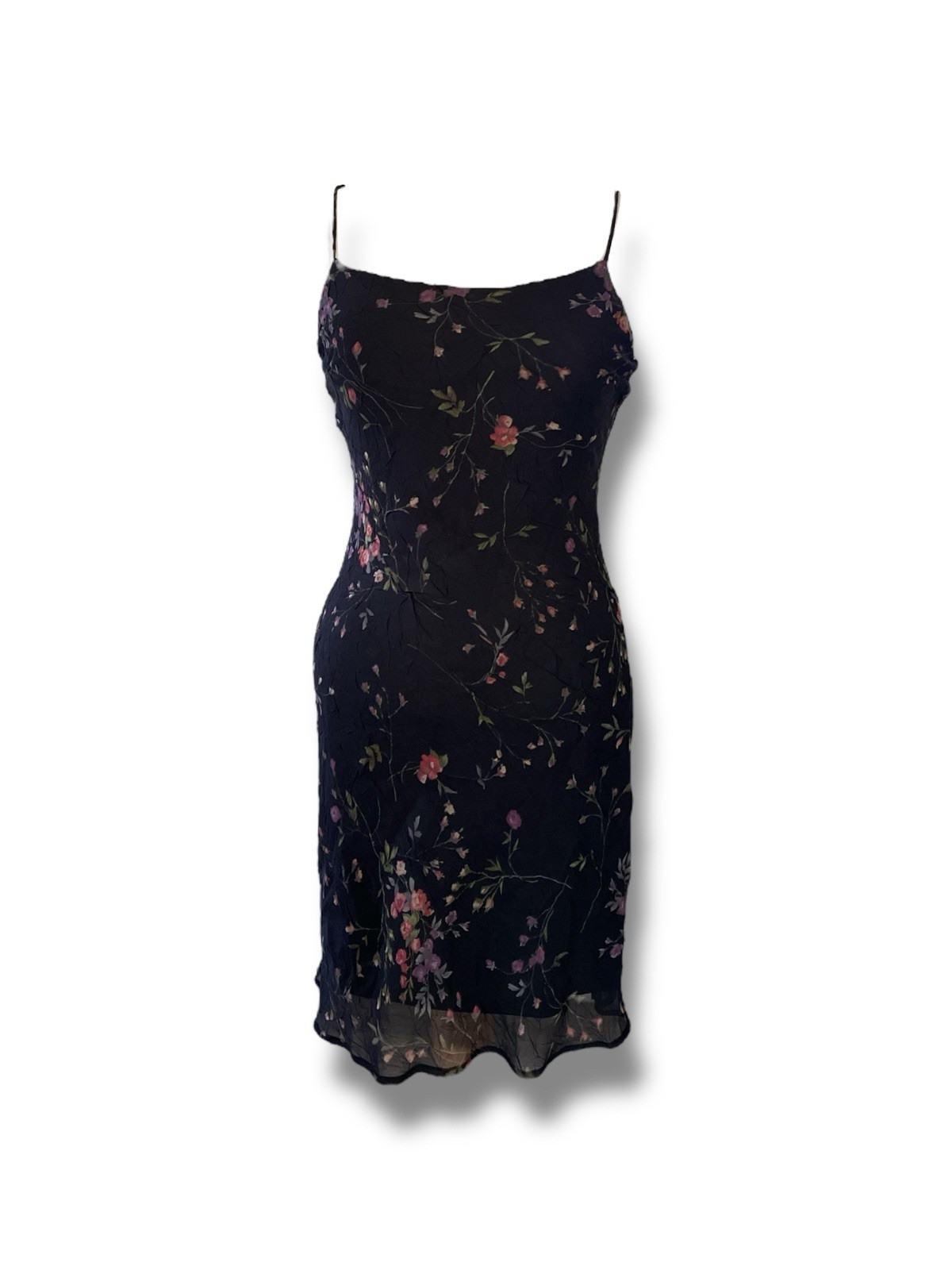 Vintage 90s Sike Floral Slip Dress Whimsigoth Fairy Grunge Evening Y2K Size S