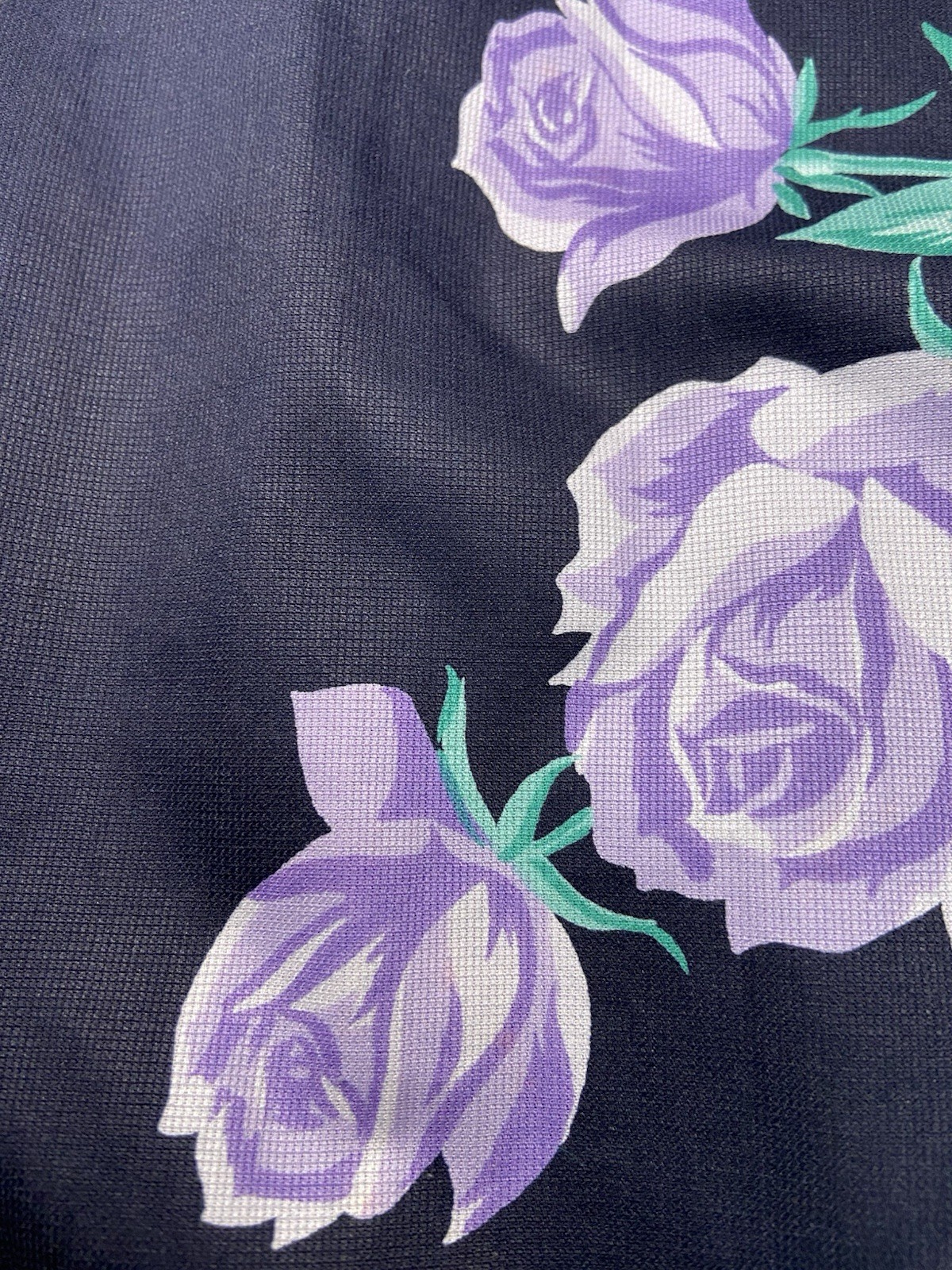 Vintage 1980’s Kathryn Conover Saks Fifth Avenue Navy Purple Floral Dress NWT