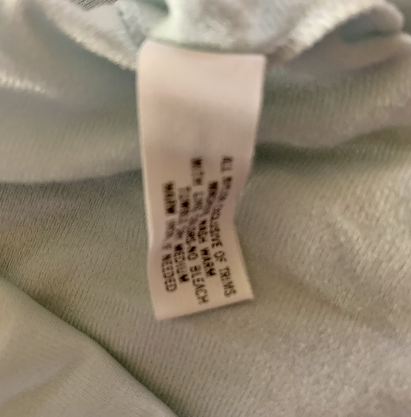 Vintage SHADOWLINE Mint Green & White Lace Nightgown Medium