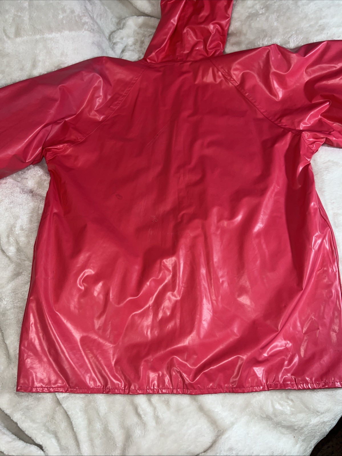 Misty Harbor Slicker Hooded Rain Coat Jacket Spring Y2K Princess Pink Lined