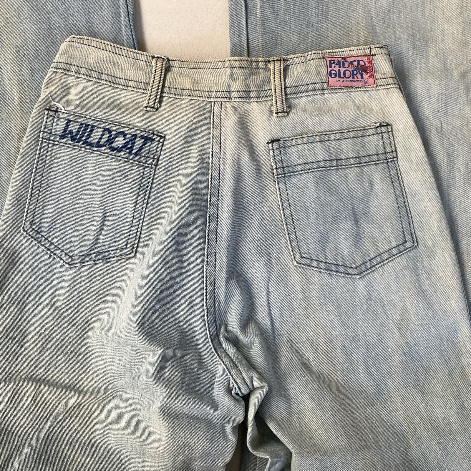 Vintage 70s Faded Glory Bell Bottom Jeans 26×36 Womens Appendagez Flare Hippie