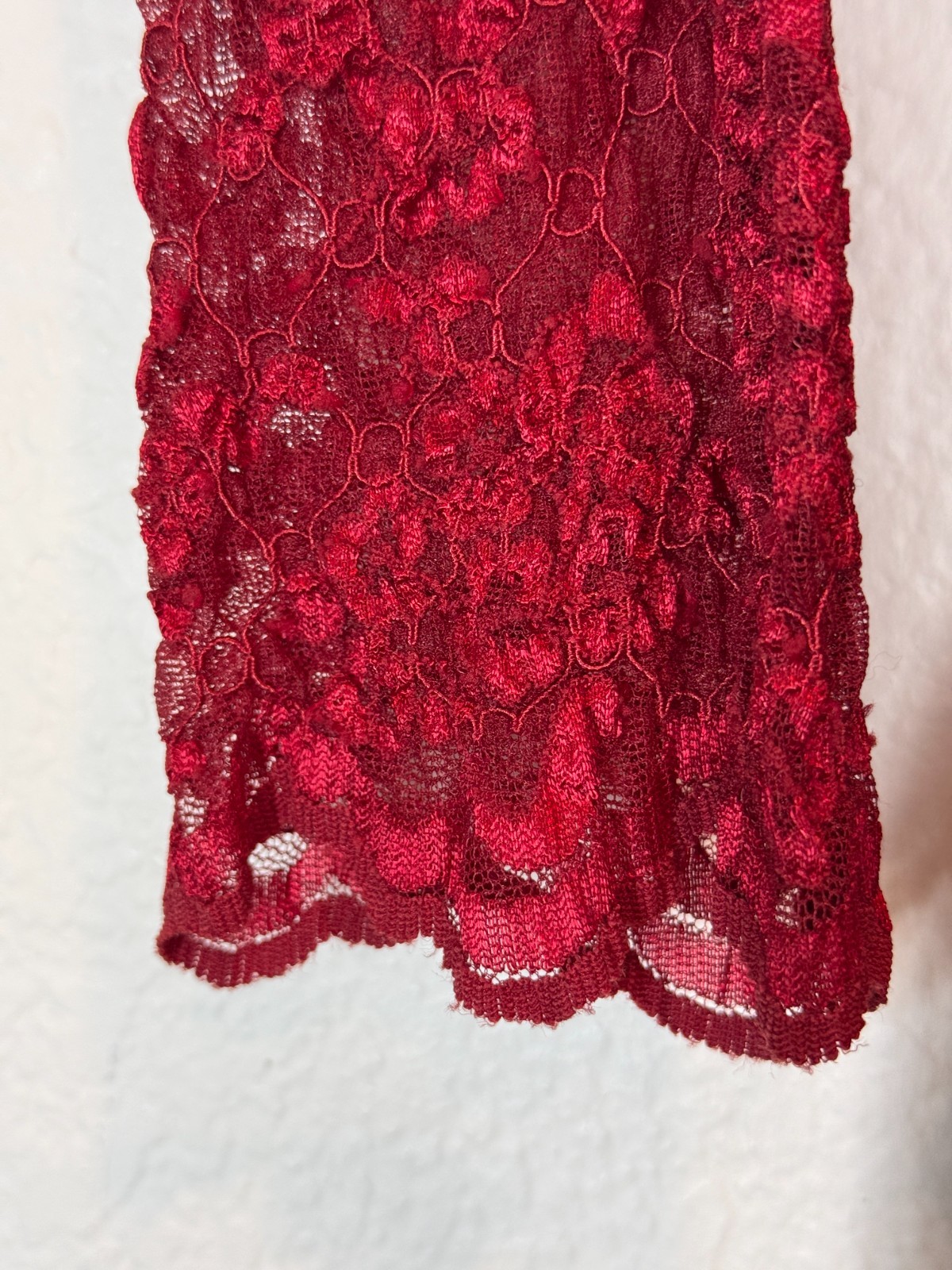 Vintage Ann Ferriday Red Corset Top Blouse Lace Beaded Rare Romantic Y2K Small