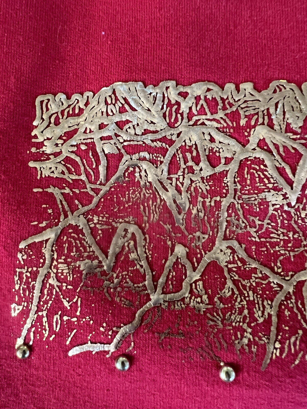 Grand Canyon VTG Sweatshirt Mens L Red Gold Bedazzled Stud Graphic Grandmacore