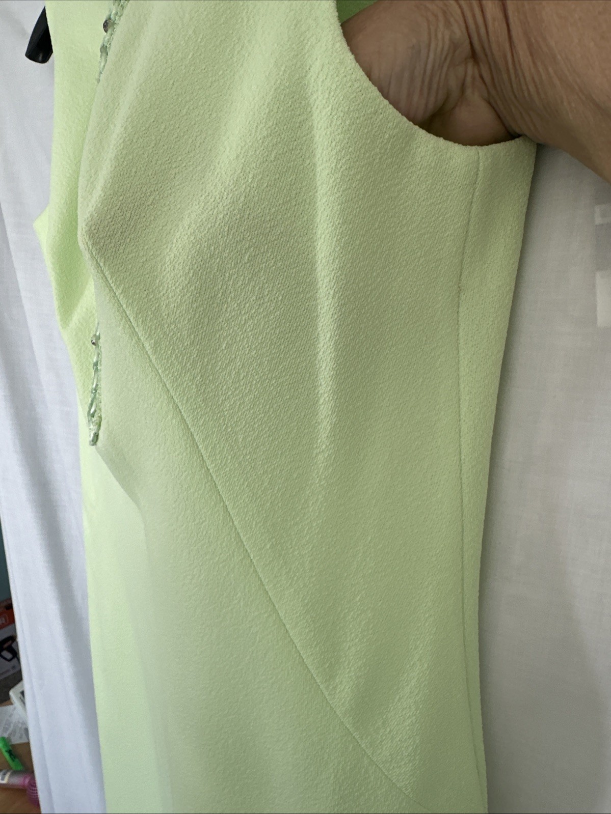 VTG Mod 2 Pc Sheath Dress & Boxy Crop Jacket Set *L/XL Key Lime Green Jackie O
