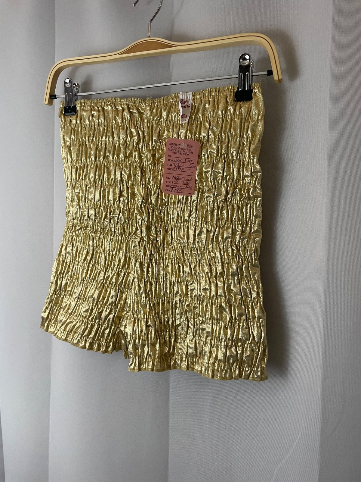 Ruffle Panties Panty Bloomers Burlesque Dance Pants Silver Gold Lame deadstock M