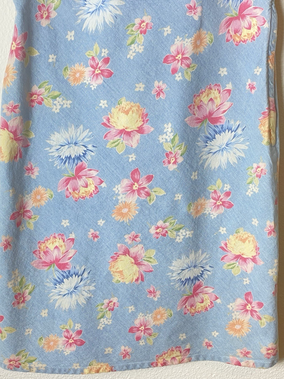 Vintage 90’s Y2K Liz Claiborne Women’s denim Floral dress Size P/8