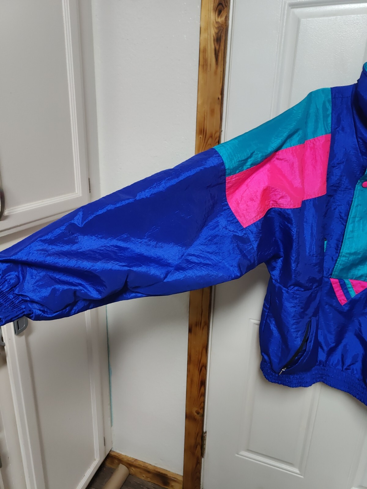 VTG Colorblock Windbreaker Pullover Medium SUNBUSTER Jacket Nylon Retro 1980s