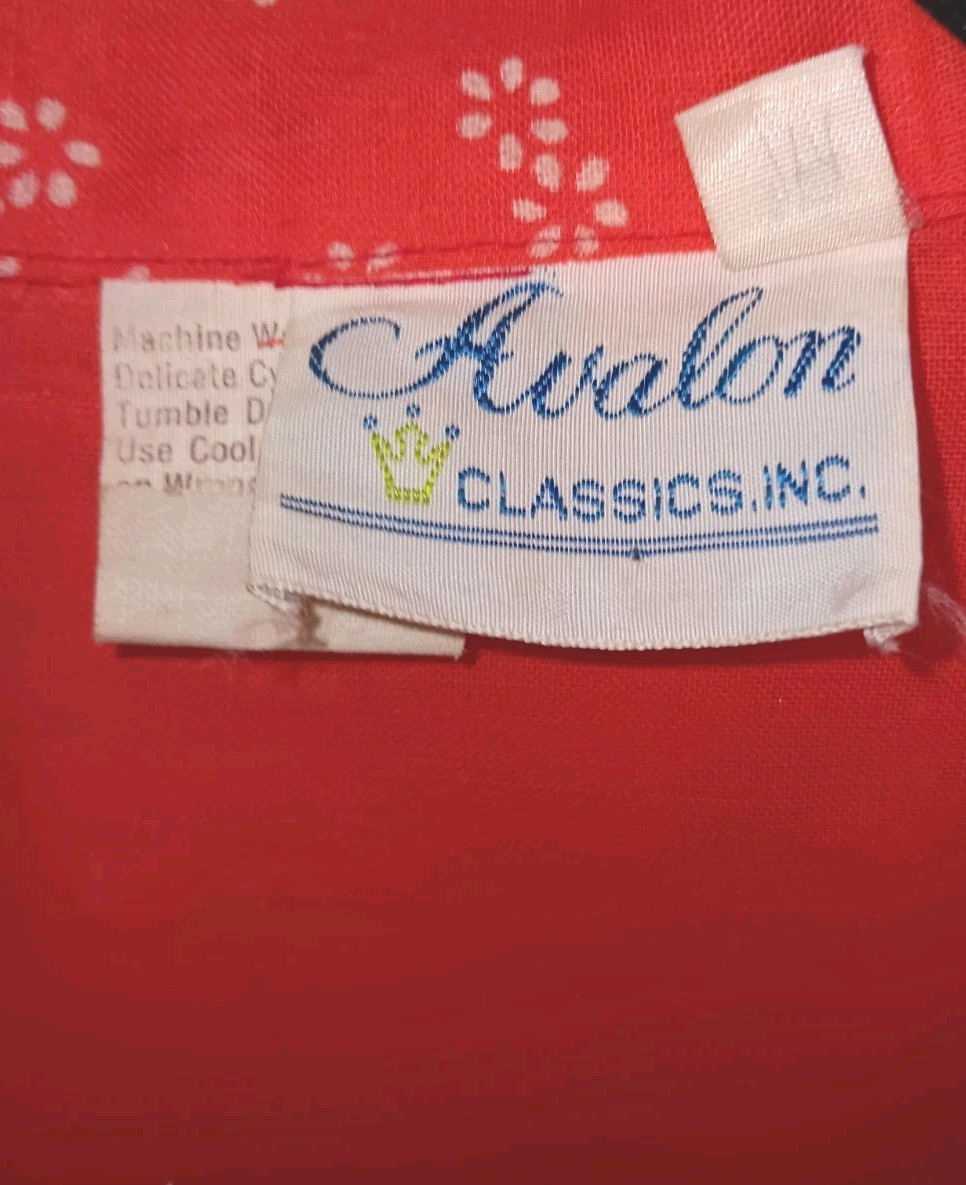 Vintage 1970’s Avalon Classics Orange Dress Size 12