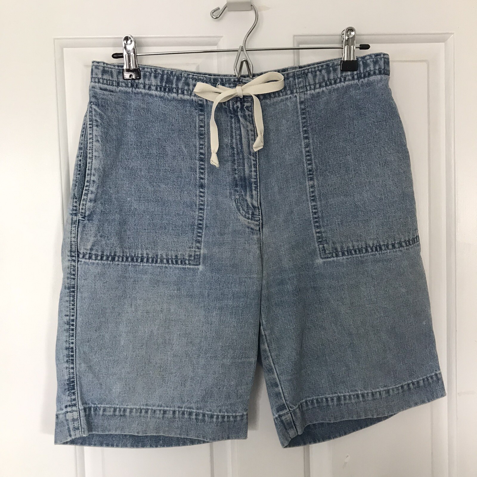Lauren Jeans Co Womens Sz 6 Vintage 90’s Mom Denim Shorts High Waist Drawstring