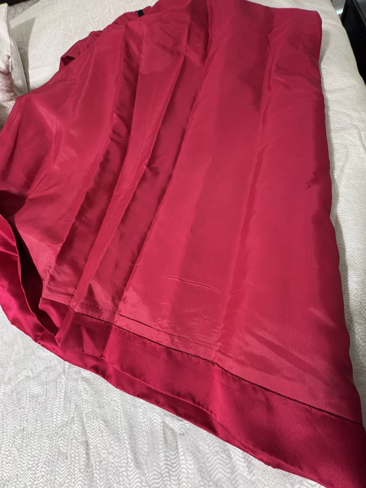 William Pearson Vintage Black Sequin And Red Satin Long Dress Size Small