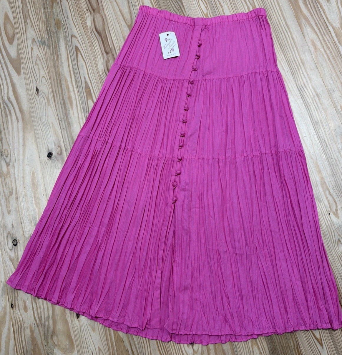 Vtg Klassie Lassie Long Pink Skirt- NWT Deadstock Made In USA One Size Fits All