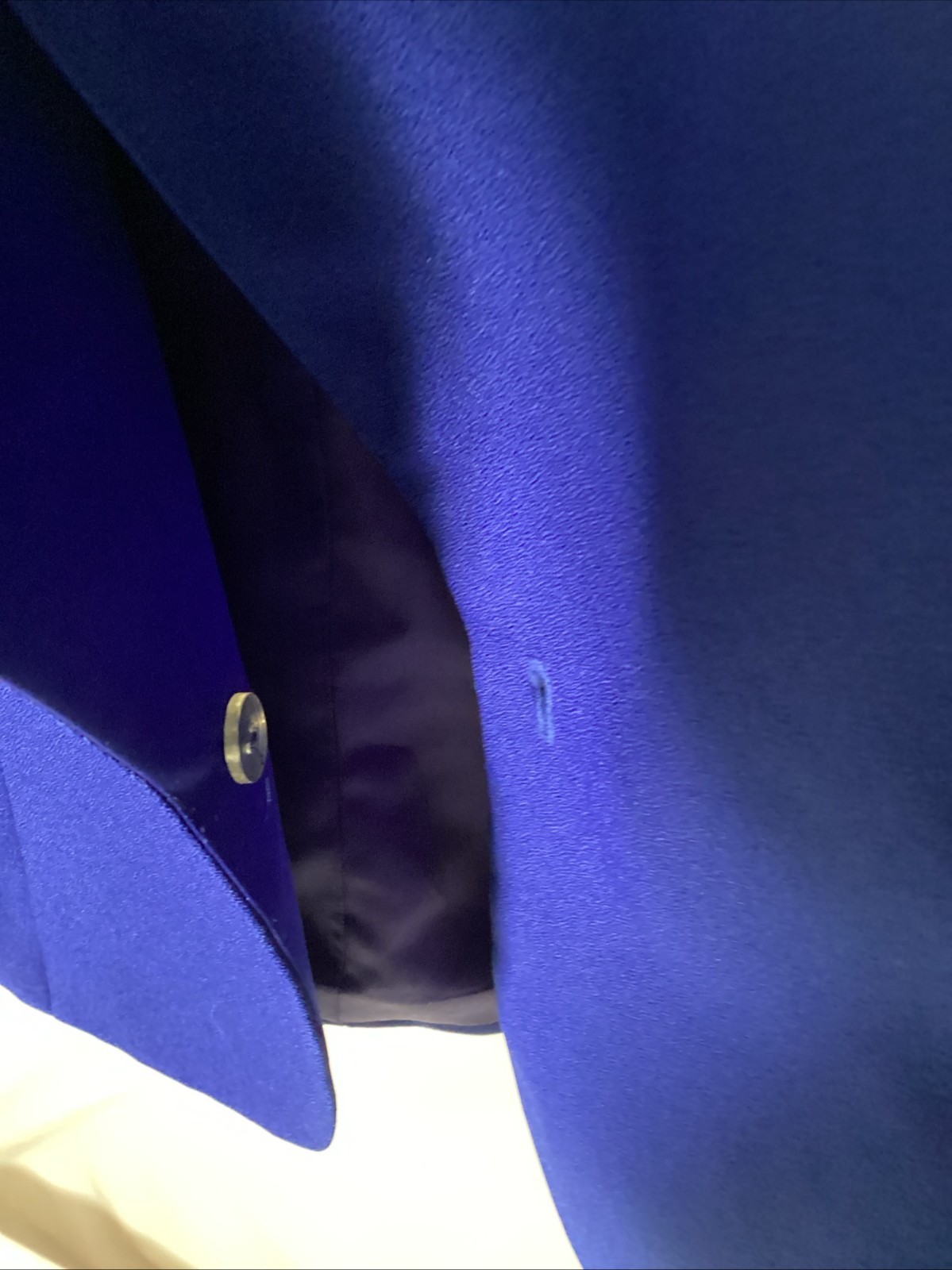 Vintage Nah Nah Collection Royal Blue Blazer Jacket 80s 90s Padded Shoulder