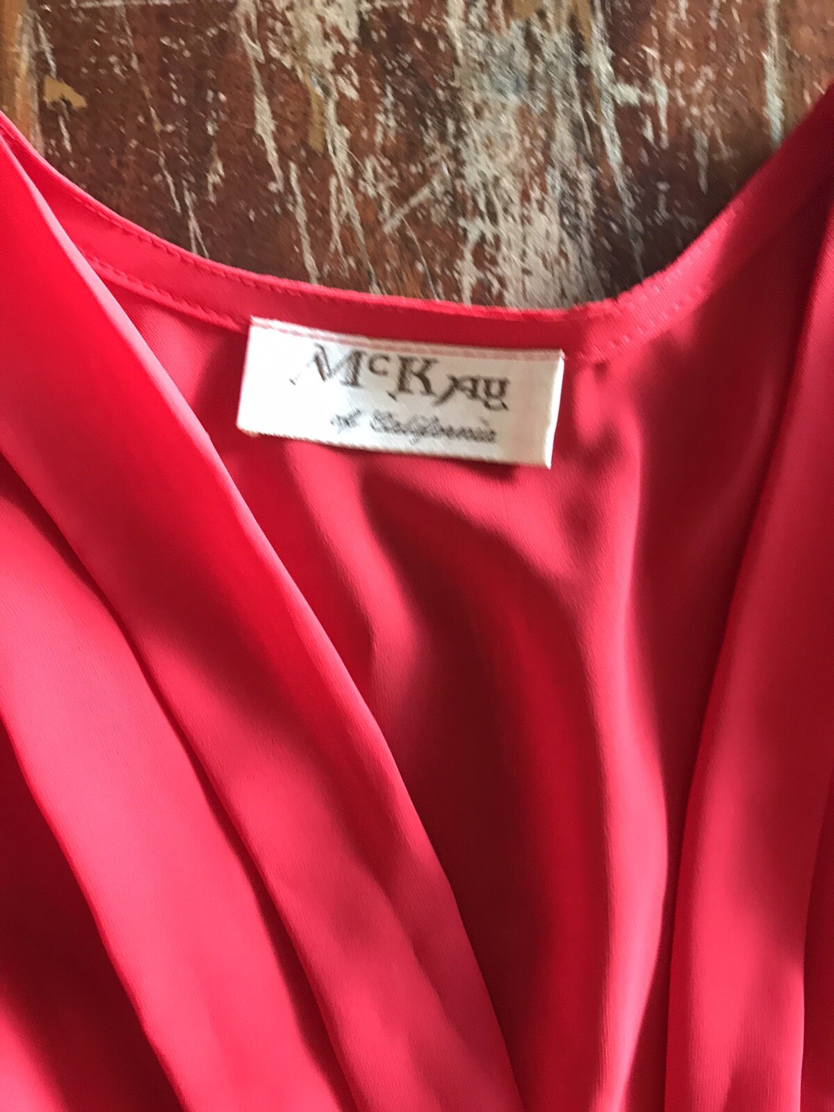 vtg 80s red peplum chiffon dress secretary disco day to night look