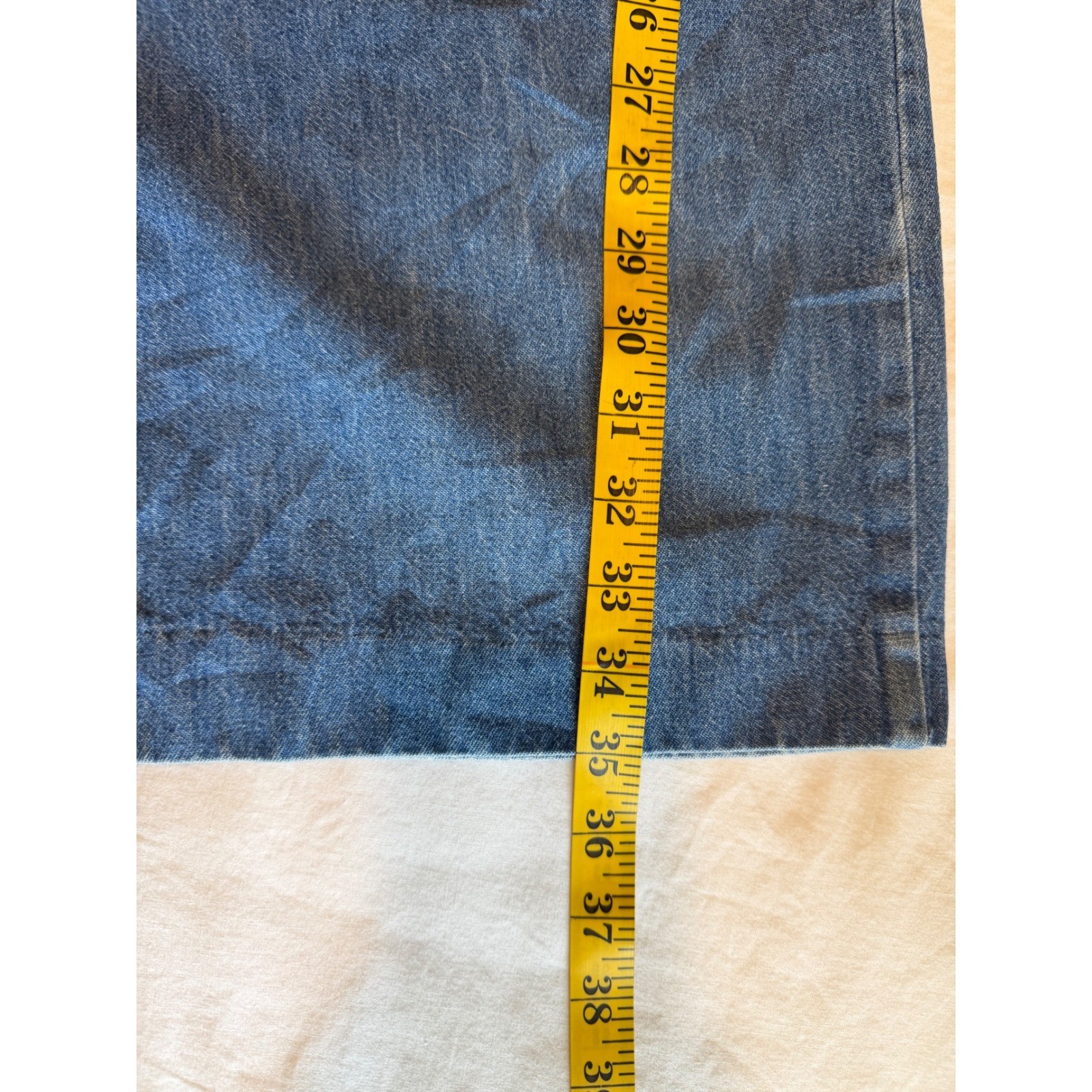 Vintage Bushwacker USA Denim Maxi Skirt Blue 100% Cotton Pleated High Rise 10