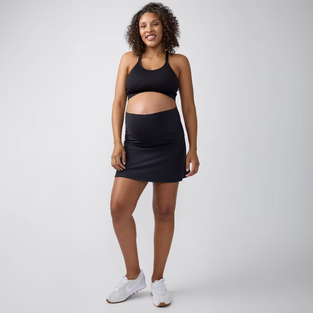 Ingrid & Isabel Everyday Maternity Active Skort – Black XL