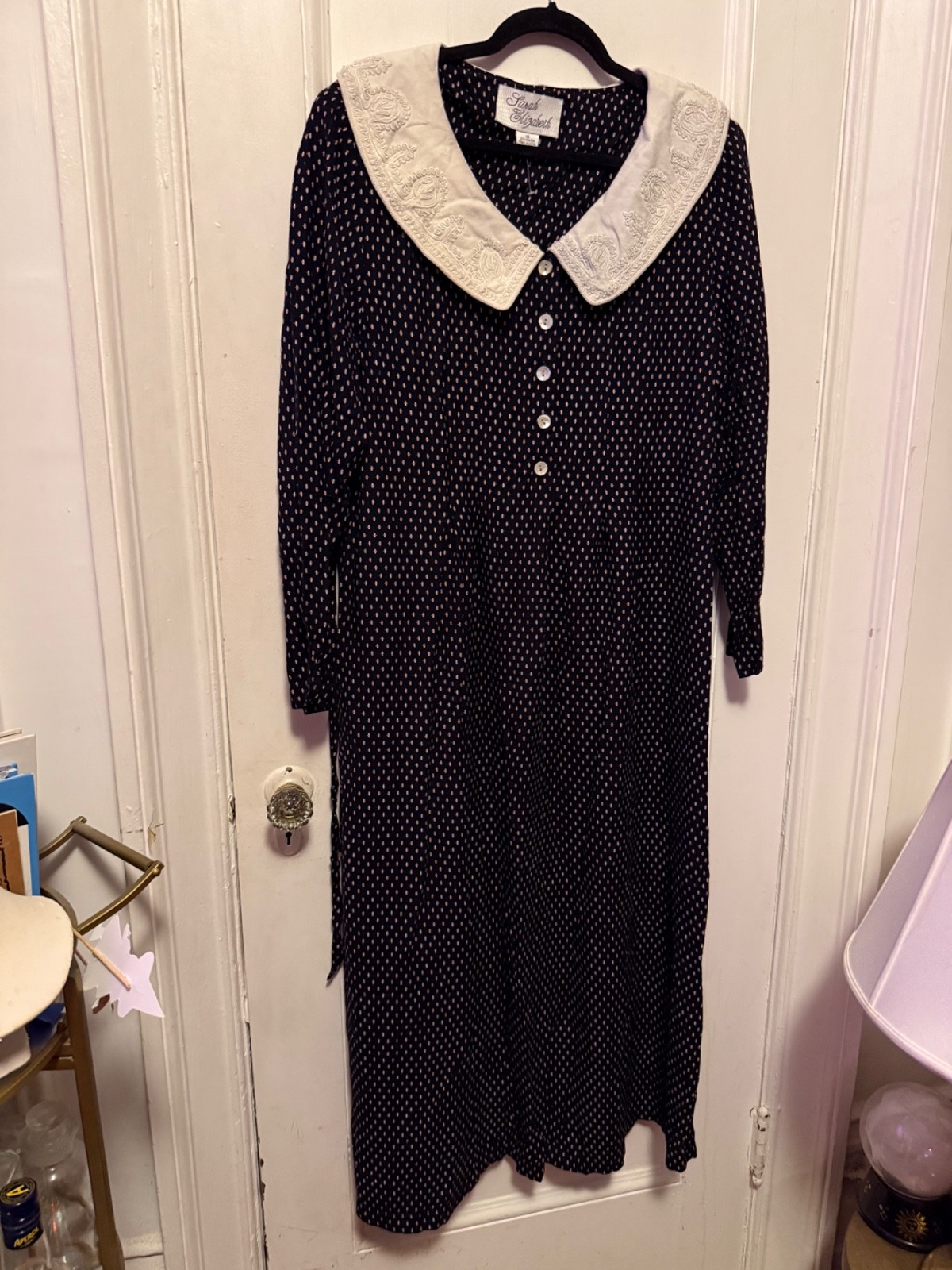 Vintage 80/90’s Polka Dot Style Button Front Dress Rayon Size 18 Sarah Elizabeth