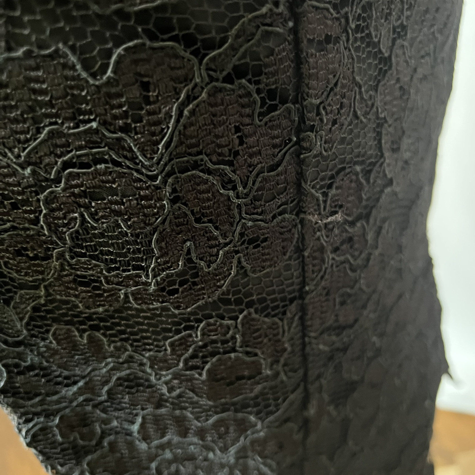 Vintage Expo Nite Black Lace Dress Cold Shoulder Size 6 See measurements