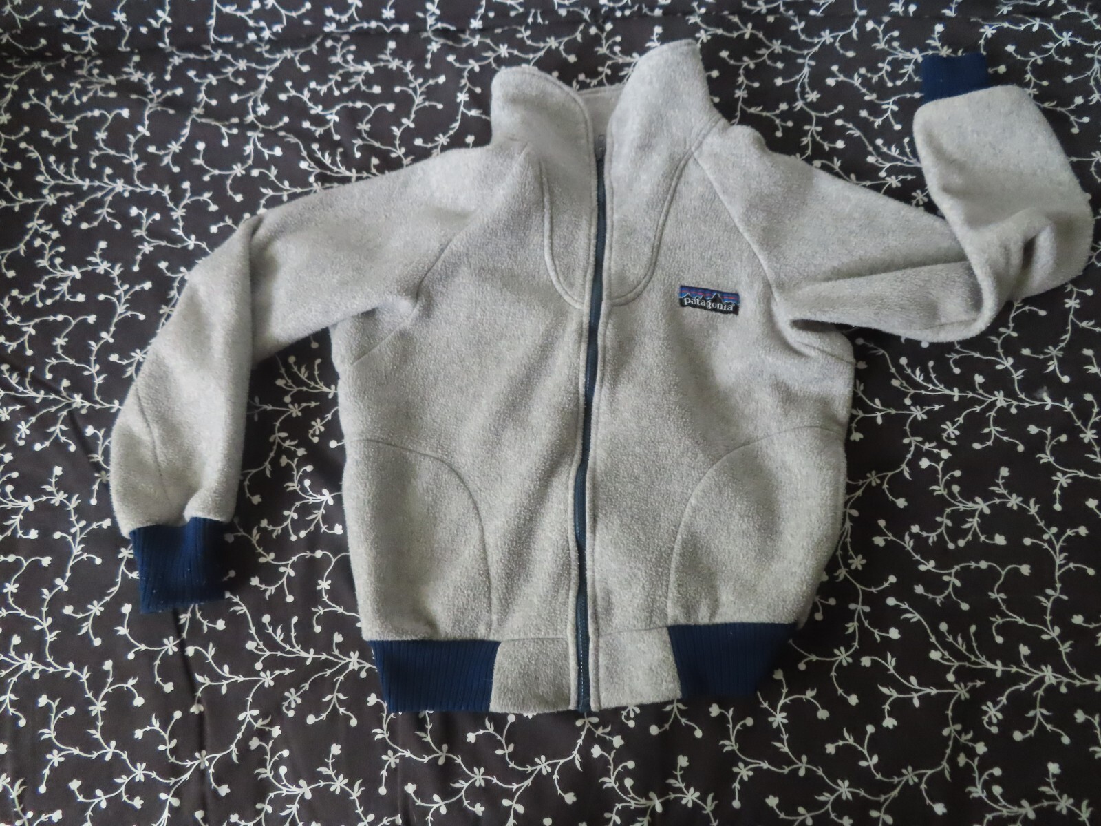 vintage 70s womens patagonia fleece full zip jacket sz 13/14