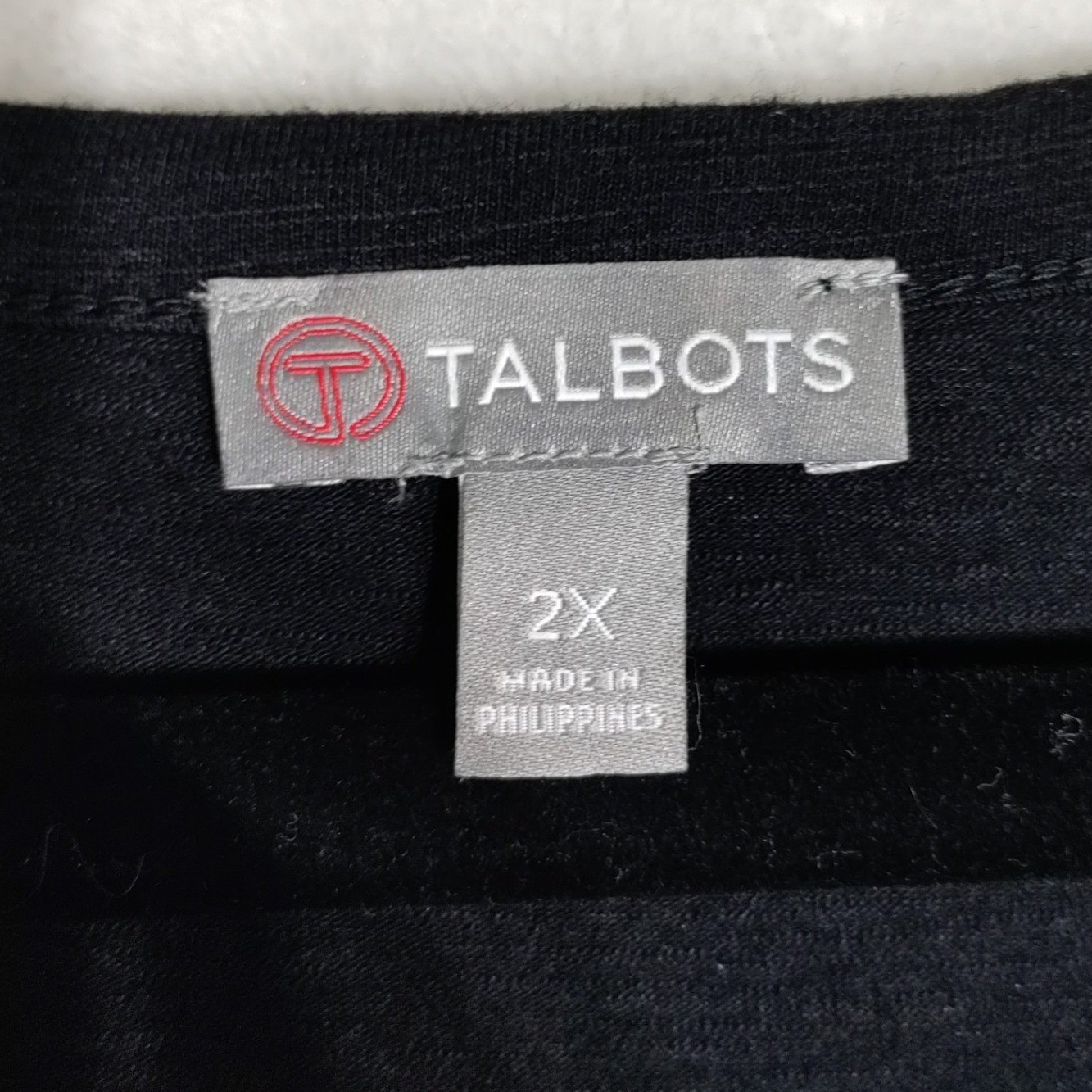 Talbots Black Cotton Modal Tulip Hem Dress Womens 2X Maxi