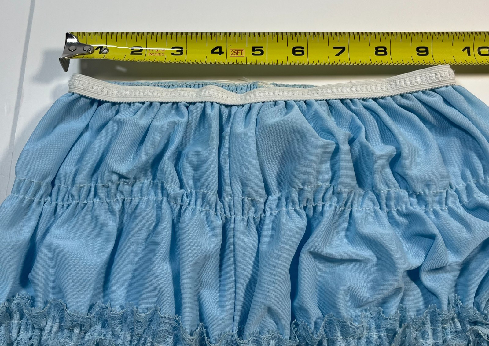 Vintage Sam’s Blue Bloomers Medium Ruffle Rhumba Pettipants Square Dance Shorts