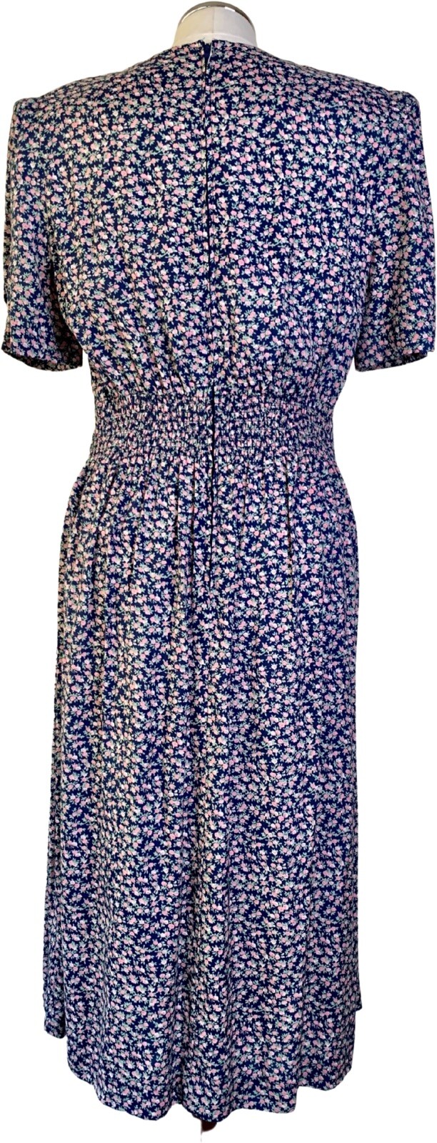 Vintage ‘80s Cottagecore Floral Prairie Dress Grannycore Pink Blue Western Small